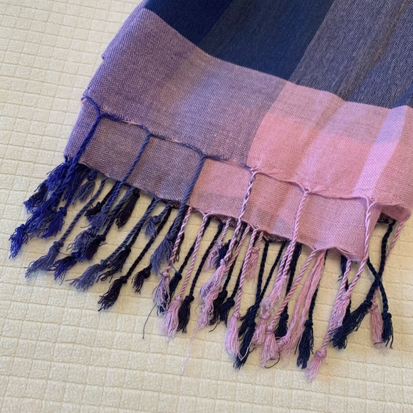plaid fringed scarf - Picture 2 of 7